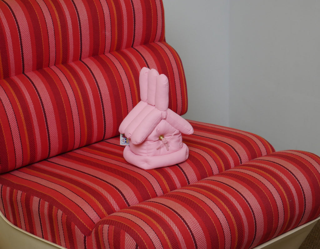 Baby Pink Soft Sculpture House Clock